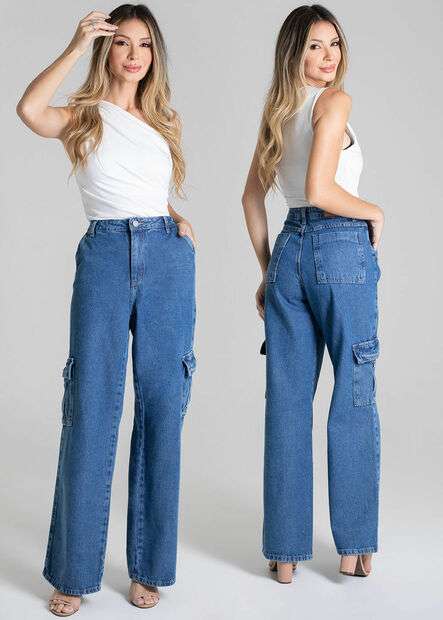 Calça Jeans Sawary Wide Leg - 278279