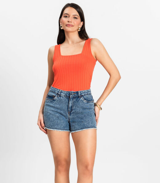 Image_Shorts Jeans Azul Feminino Adulto Básico Select