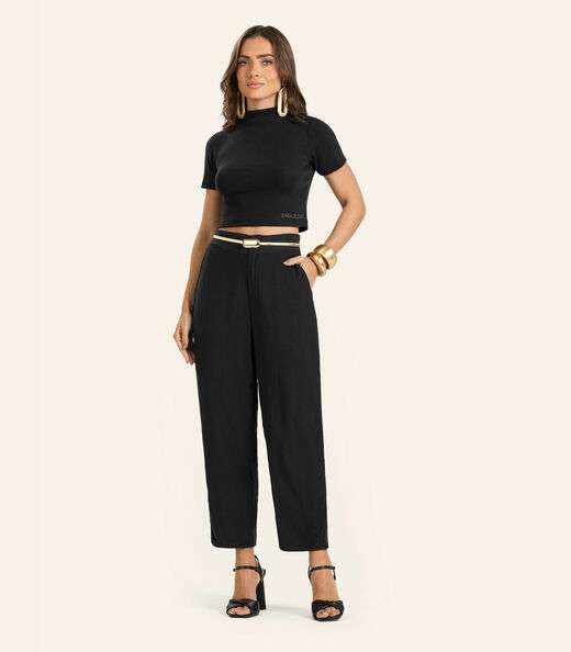 Image_Calça Pantalona em Viscose Double Feminina Endless Preto