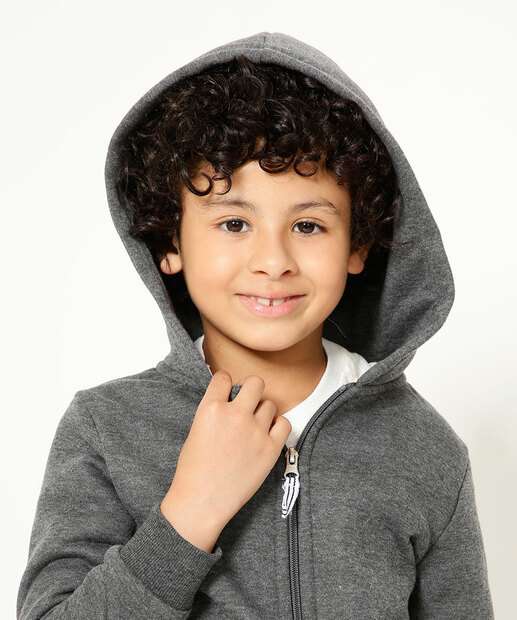 Casaco Infantil Moletom Flanelado MR Tam 4 a 10
