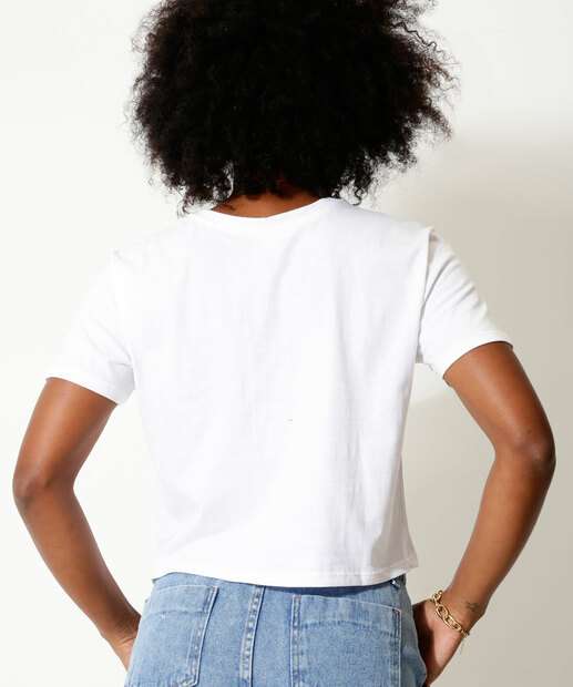 Blusa Cropped Feminina Estampa Mickey Disney 