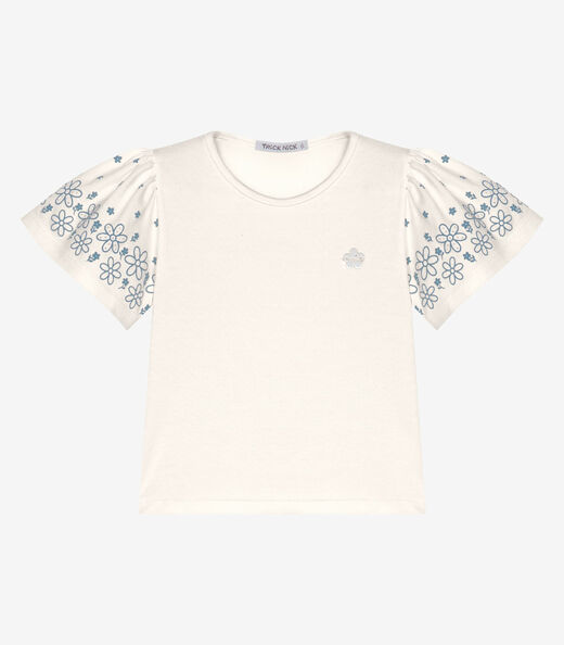 Conjunto Infantil Blusa Com Shorts Trick Nick Bege