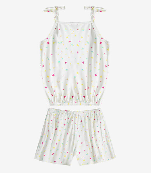 Conjunto Infantil Blusa de Alça e Short Select Branco