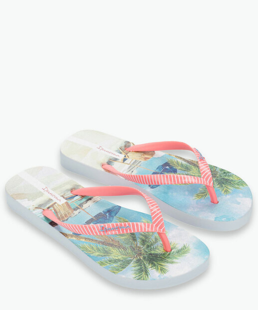 Chinelo Ipanema Feminino Orla Estampado Bege