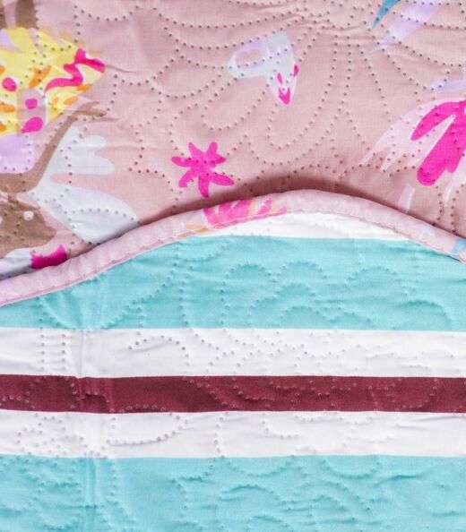 Jogo Cobre Leito Dupla Face Solteiro Bene Casa Rosa