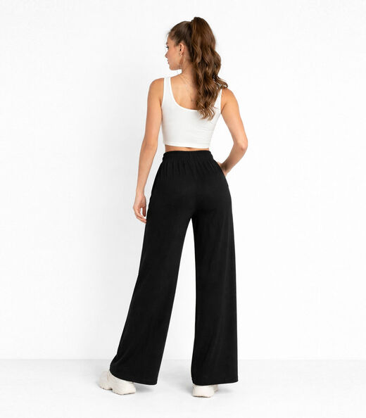 Calça Feminina Em Lanzinha Unique Collection Preto