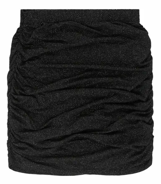 Saia Curta Com Franzidos Endless Preto