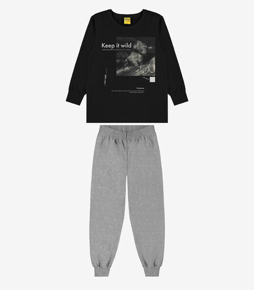 Image_Conjunto Camiseta Com Calça Rovi Kids Preto