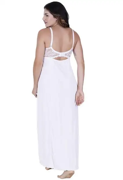 Camisola Amamentação Longa Concept Lingerie Branco
