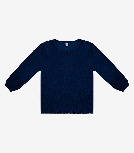 Blusão Feminino Com Elástico No Punho Infinita Cor Azul