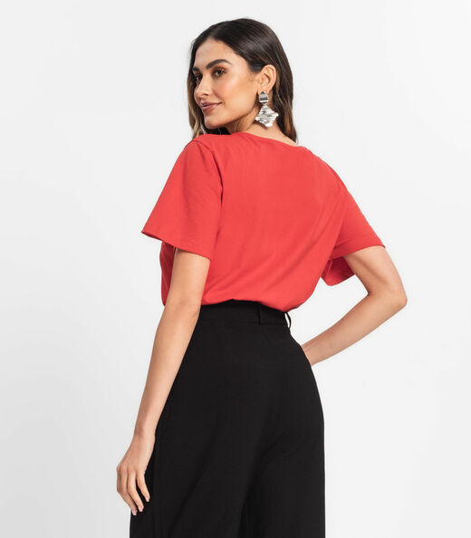 Blusa T-Shirt Feminina Estampada Select Vermelho