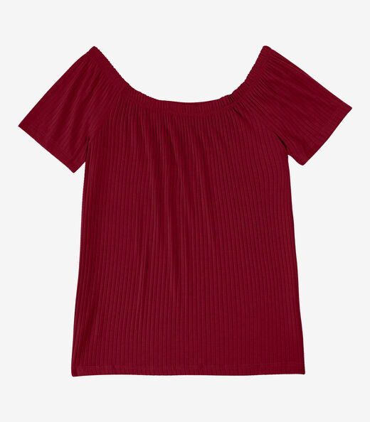 Blusa Feminina Canelada Infinita Cor Vermelho