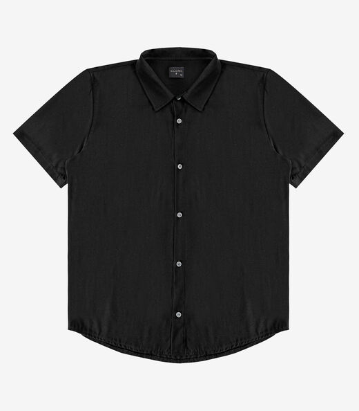 Camisa Viscose Dobby Masculina Diametro Preto