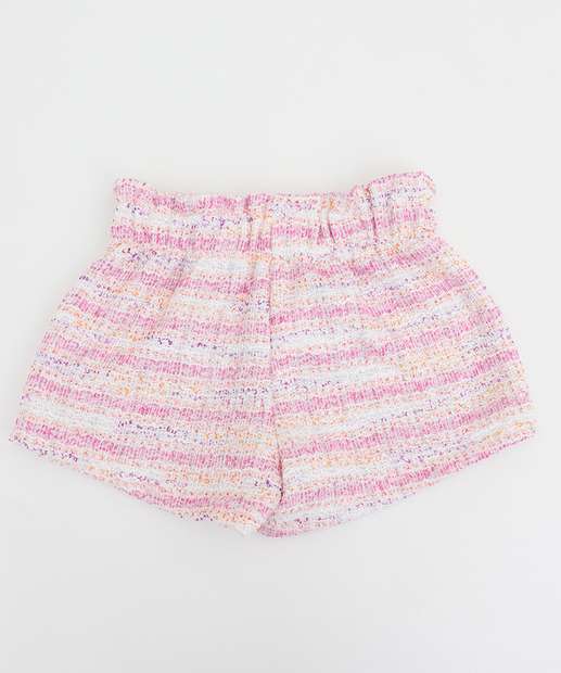 Short Infantil Listrado Marisa Tam 1 a 3 Off White
