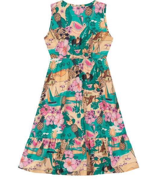 Vestido Infantil Praia Rovitex Kids Verde