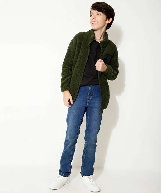 Casaco Infantil Sherpa Bolsos MR