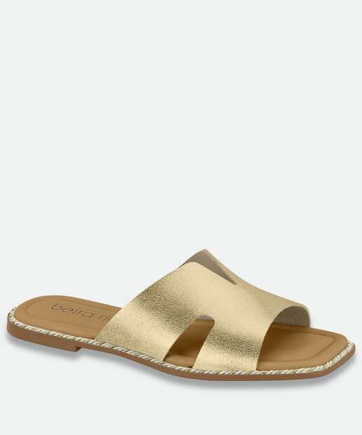 Image_Rasteirinha Feminina Tiras Beira Rio Dourado