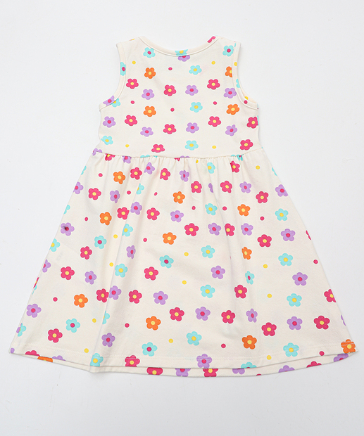 Vestido Infantil Floral Colorido Marisa Tam 1 a 3