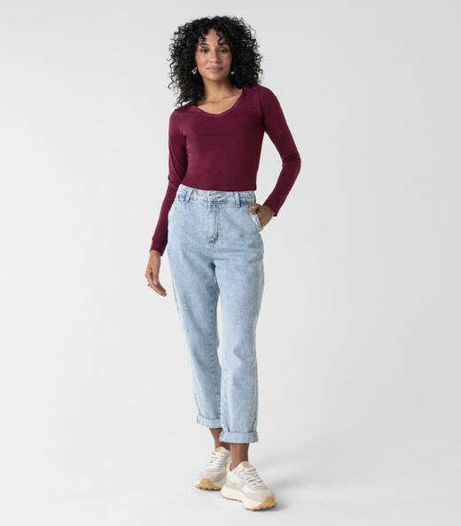 Blusa Em Cotton Básica Feminina Kohmar Vermelho