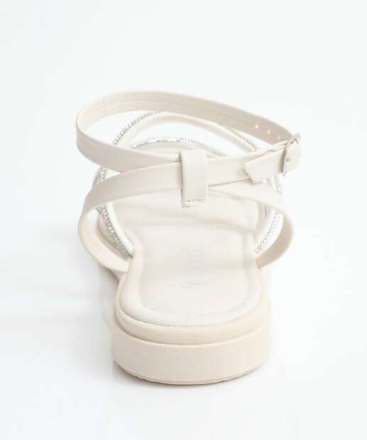 Sandália Feminina Flatform Via Uno Off White