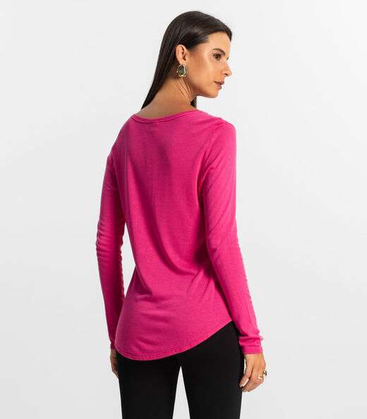 Blusa Feminina Manga Longa Rovitex Rosa