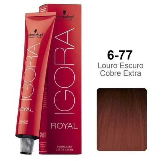 Image_Coloração Schwarzkopf Igora Royal 60ml Cor:6-77 Louro Escuro Cobre Extra