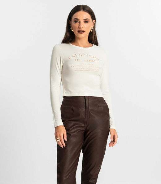 Image_Blusa Feminino Manga Longa Endless Bege