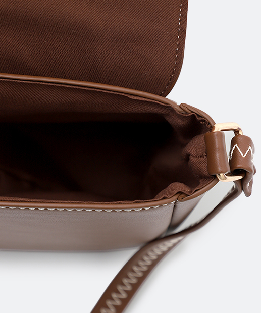 Bolsa Transversal Crossbody Feminina Marisa Marrom