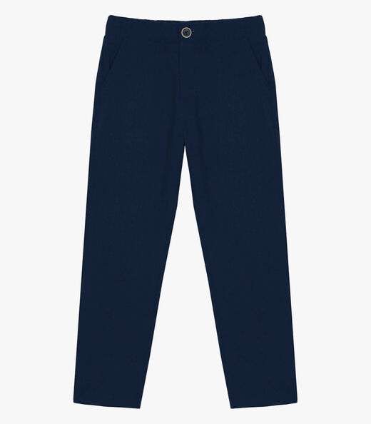Calça Infantil Masculina Em Linho Trick Nick Azul