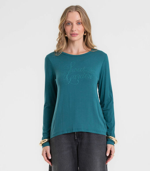 Image_Blusa Feminina Manga Longa Em Viscotorcion Rovitex Verde