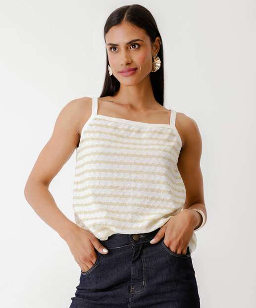 Image_Blusa Regata Feminina Tricô Brilho Lurex Marisa Off White