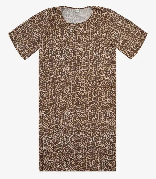 Vestido Curto Estampado Feminino Rovitex Marrom