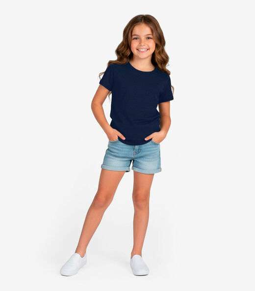 Image_Blusa Infantil Manga Curta Básica Soletex Azul