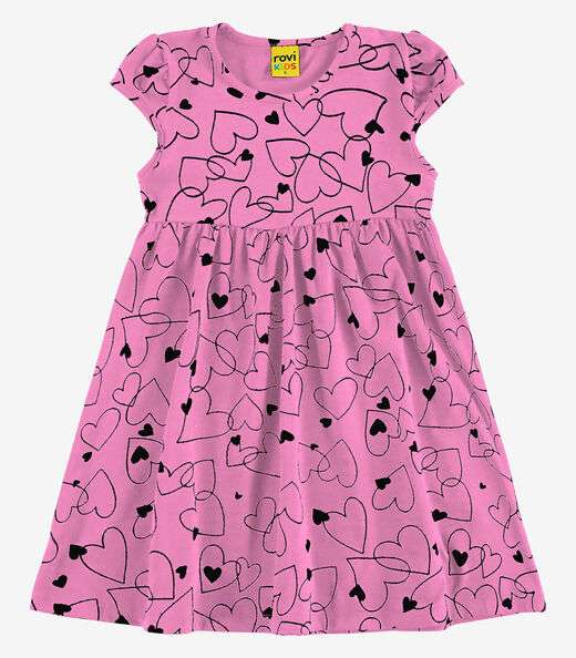 Image_Vestido Infantil Corações Rovi Kids Rosa