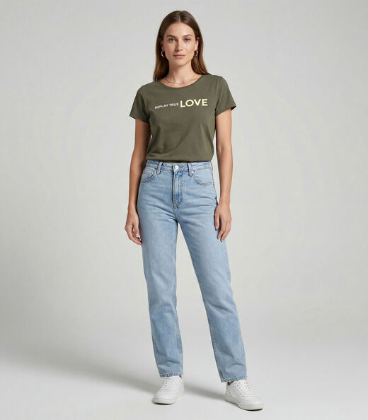 Blusa Feminina Cotton Com Estampa Infinita Cor Verde