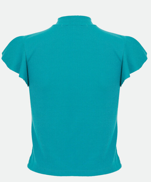 Blusa Feminina Babado Gola Alta Marisa