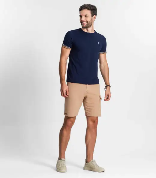 Camiseta Básica Masculina Diametro Azul