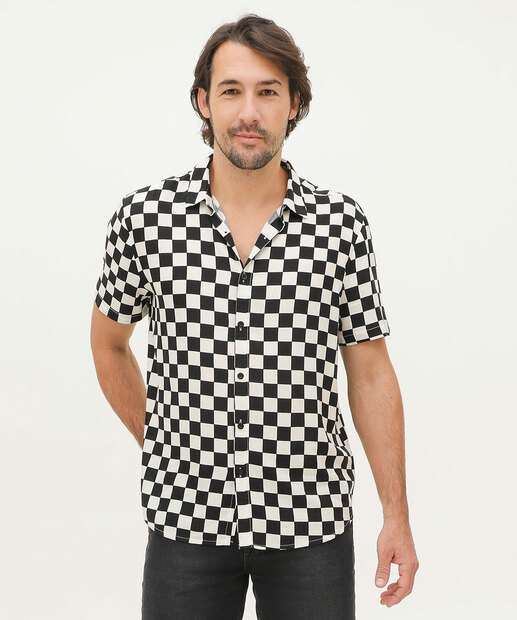 Image_Camisa Masculina Quadriculada Manga Curta MR