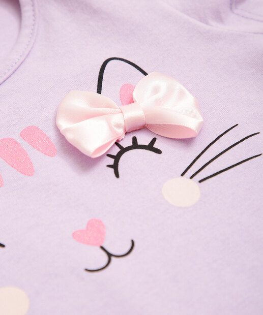 Blusa Infantil Gato Brinde Tiara Marisa Tam 1 a 4 