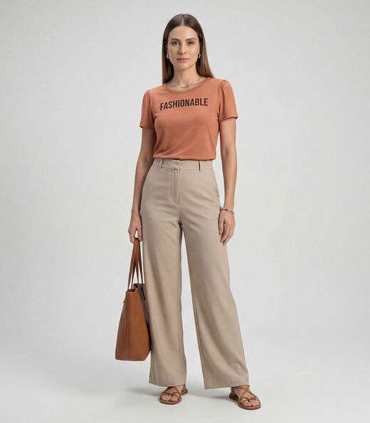 Image_Blusa Feminina Em Visco Tricot Infinita Cor Marrom