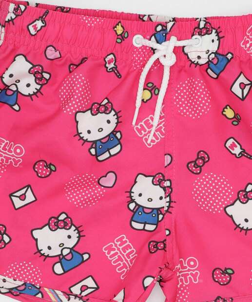Short Infantil Estampa Hello Kitty Sanrio Tam 4 a 10