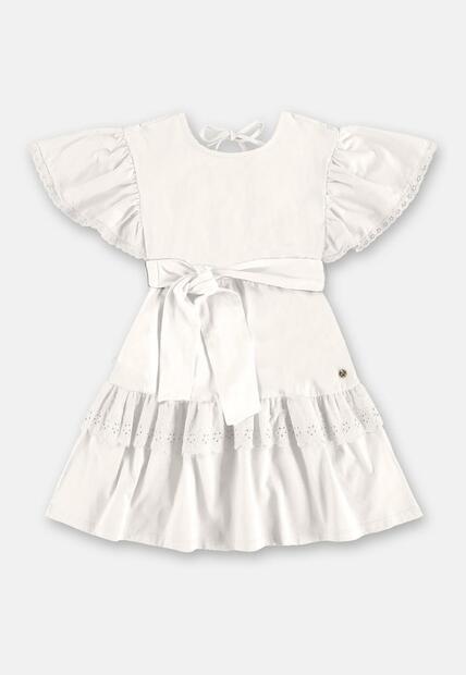 Vestido Algodão Detalhe Renda Up Baby