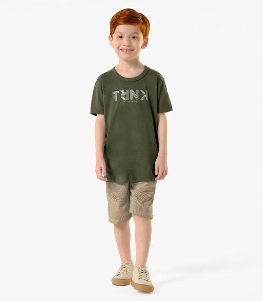 Conjunto Camiseta Com Bermuda Trick Verde