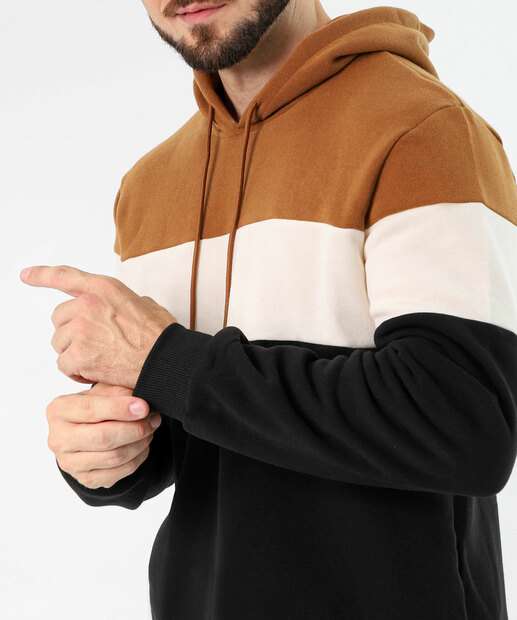 Blusão Masculino Moletom Capuz Marisa Bege