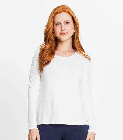 Blusa Feminina Manga Longa Rovitex Bege