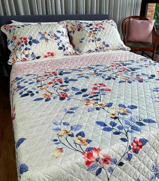 Image_Cobreleito Casal Estampado Dupla Face Lepper Azul