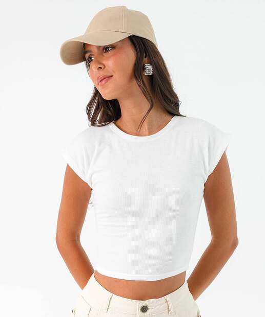Image_Blusa Feminina Canelada Manga Curta Marisa Off White