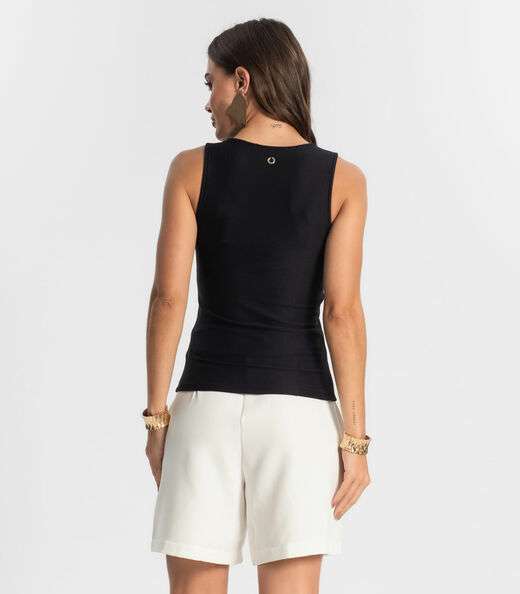 Regata Feminina em Poly Gorgurinho Endless Preto