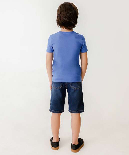 Camiseta Infantil Manga Curta Sonic Tam 4 a 10