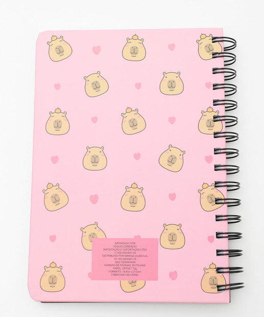 Caderneta Anotações Capivara Marisa Marrom